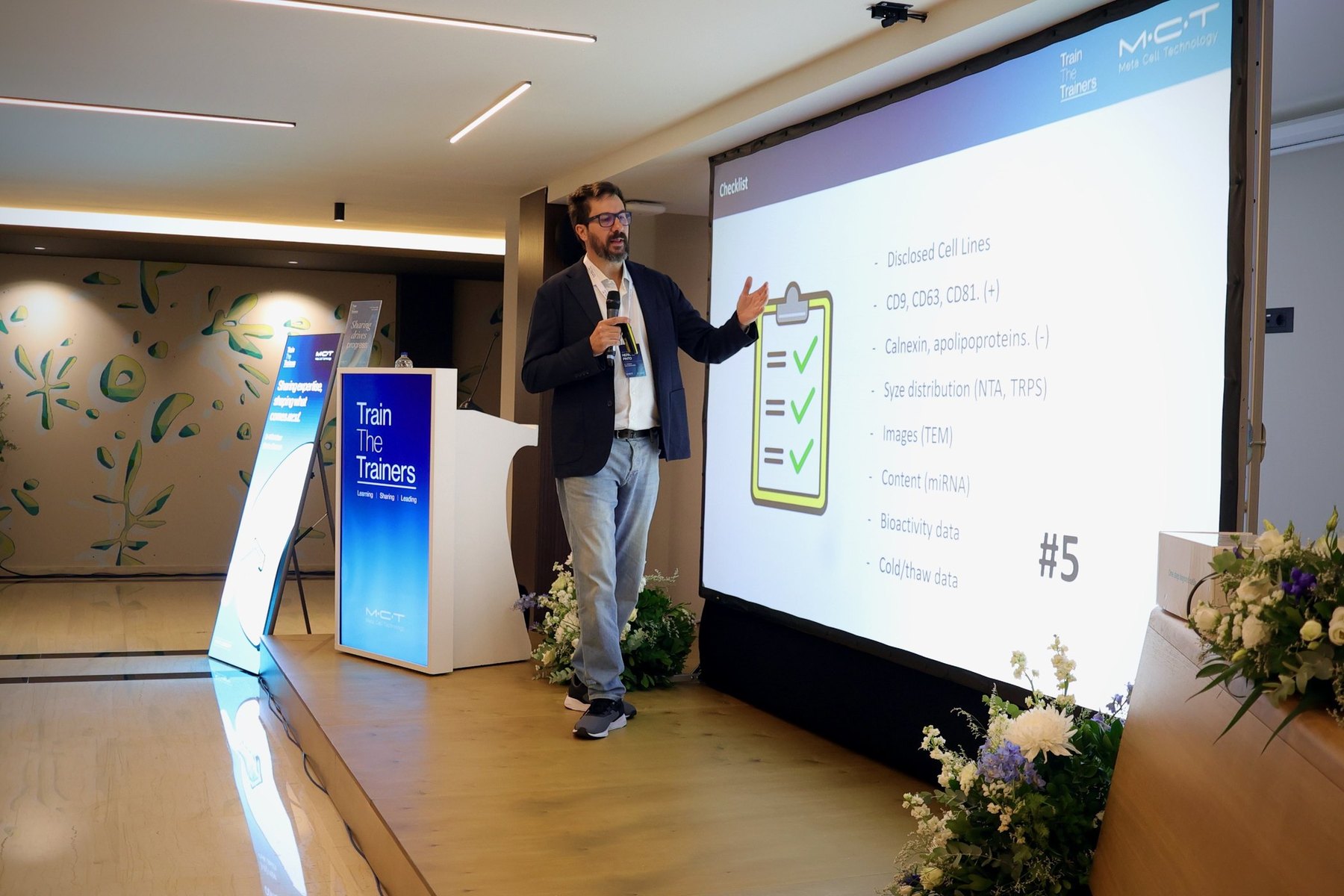 Dr. Hernán Pinto, Chief Scientific Officer of Meta Cell Technology, during his session at Train the Trainers 2026
